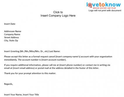 Account Closure Letter Template