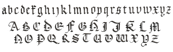 Alphabets Calligraphy Styles