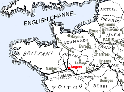 Angers France Map