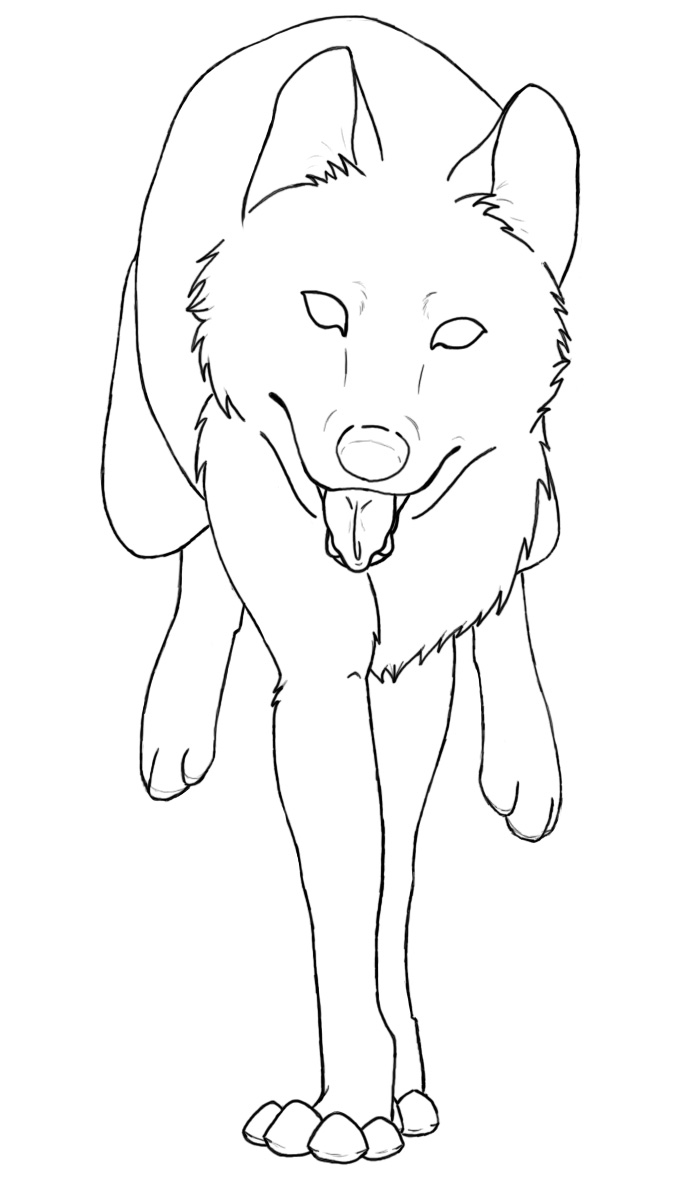 Anime Wolf Coloring Sheets