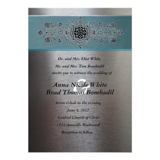 Aqua Silver Wedding