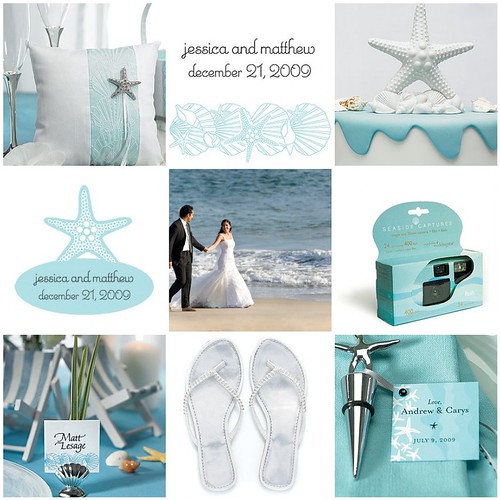 Aqua Silver Wedding