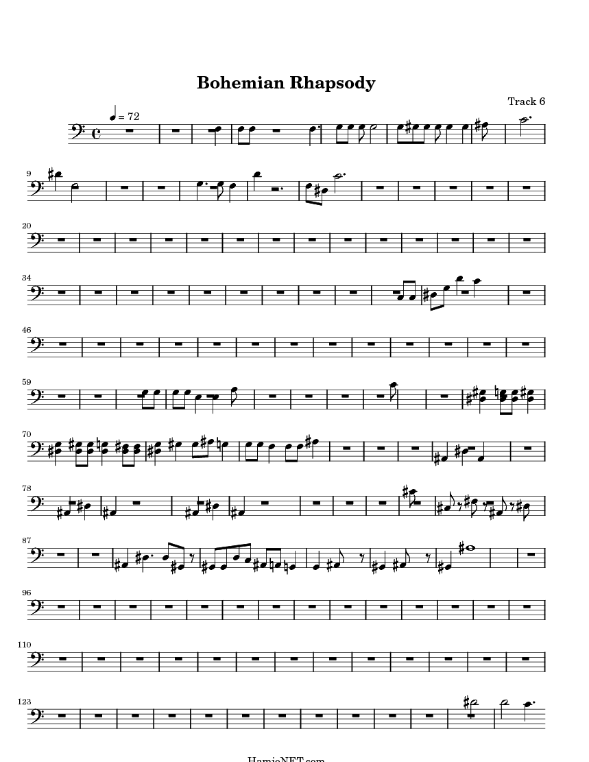 Bohemian Rhapsody Piano Sheet Music Free