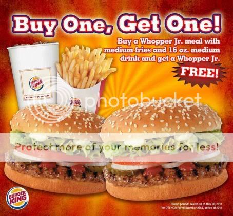 Burger King Whopper Jr Meal Calories