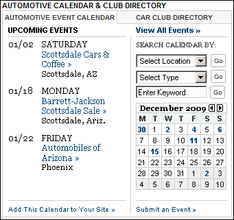 Calendar Html Code