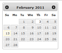 Calendar Html Code
