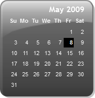 Calendar Html Widget