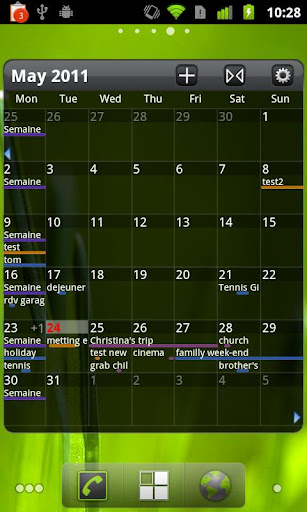 Calendar Html Widget