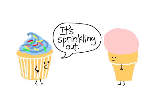 Cartoon Cupcakes With Sprinkles