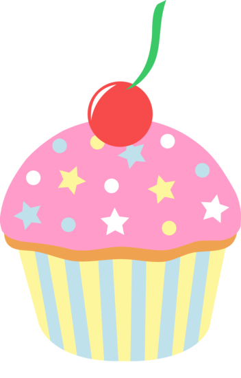 Cartoon Cupcakes With Sprinkles