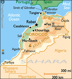 Casablanca Africa Map
