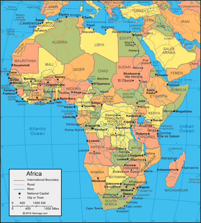 Casablanca Africa Map