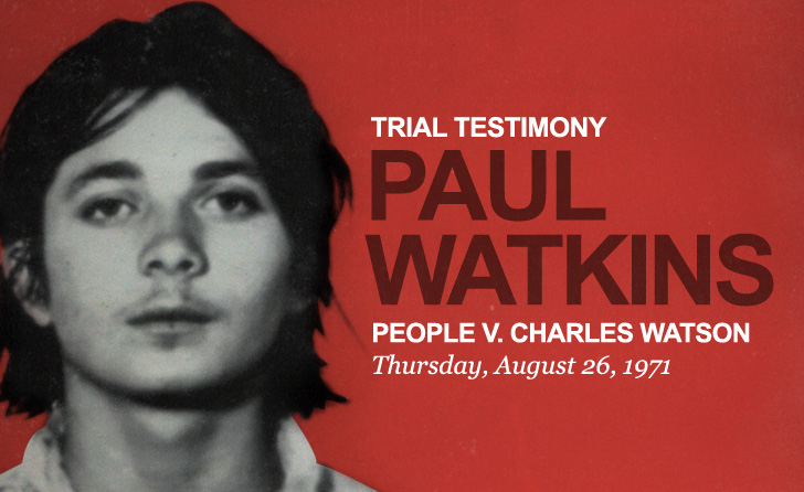 Charles Manson Trial Testimony