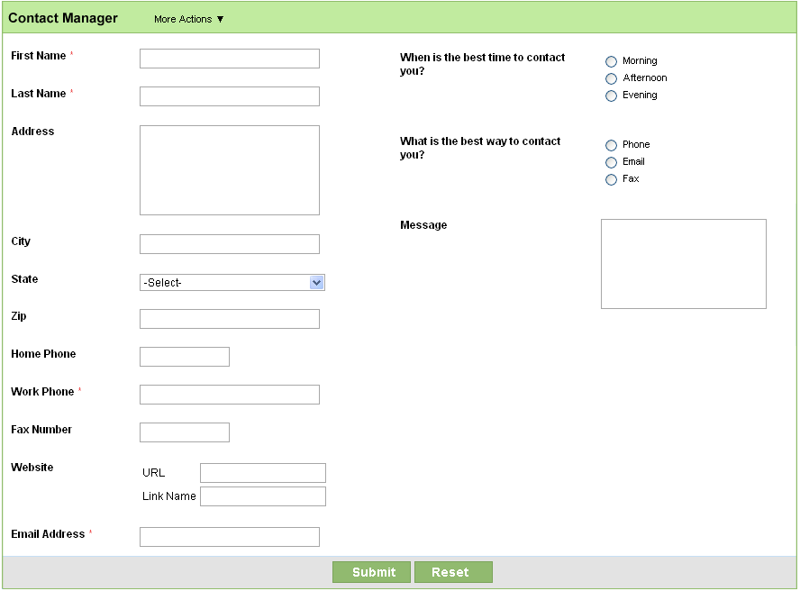 Contact Html Form Generator
