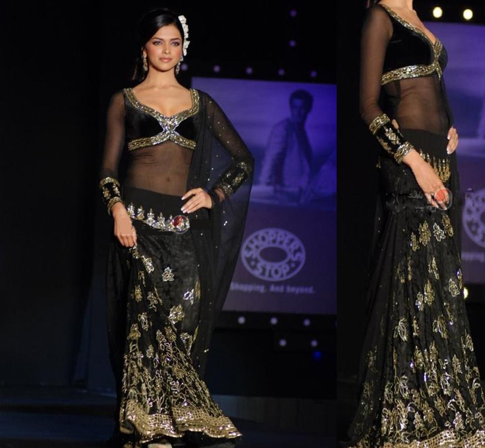 Deepika Padukone In Om Shanti Om In Black Dress