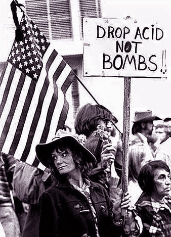 Drop Acid Not Bombs Poster
