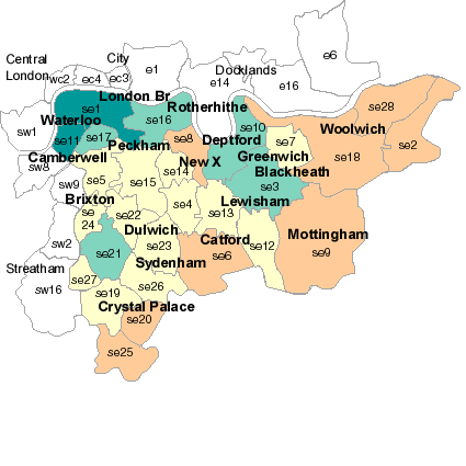 East London England Map