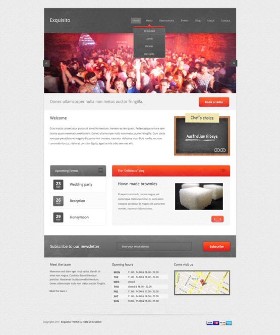 Events Html Template
