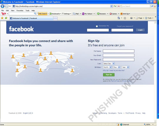 Fake Facebook Login Page