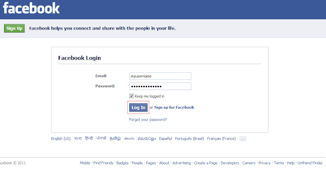 Fake Facebook Login Page Script