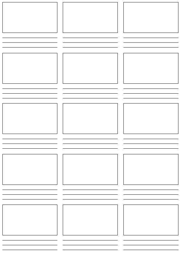 Music Video Storyboard Template
