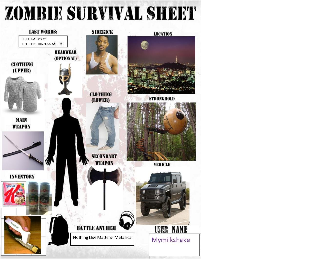 My Zombie Apocalypse Kit