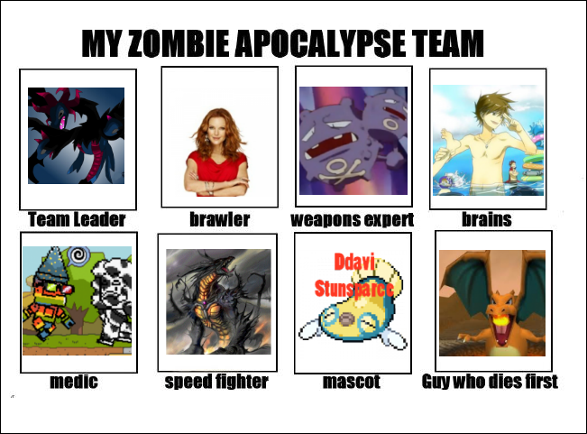 My Zombie Apocalypse Team Pokemon