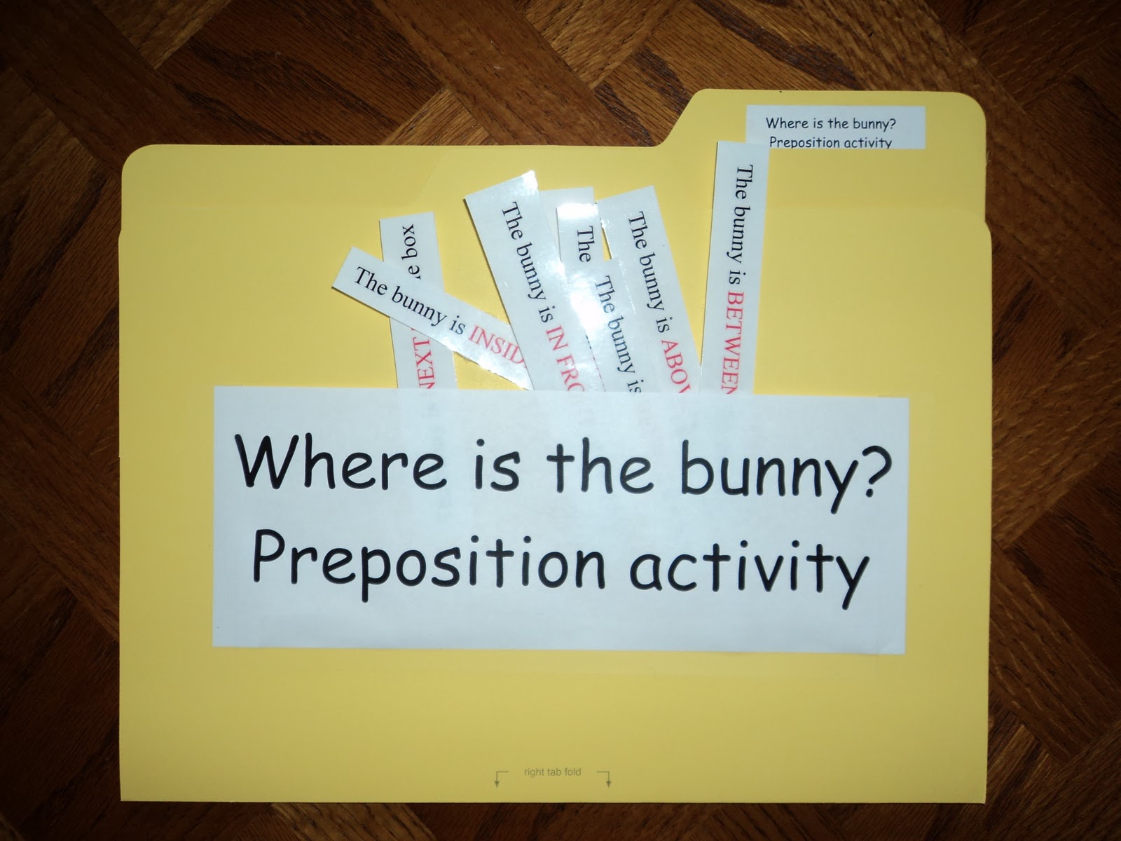 Prepositions Flashcards For Kids
