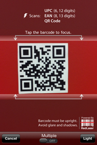 qr code reader for android not a free trial