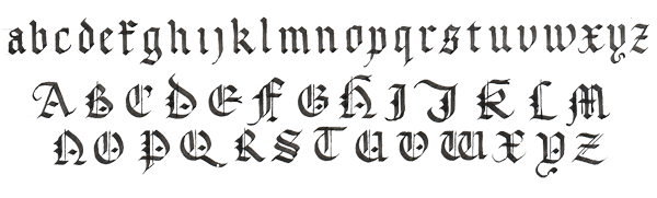 Small Alphabets Calligraphy