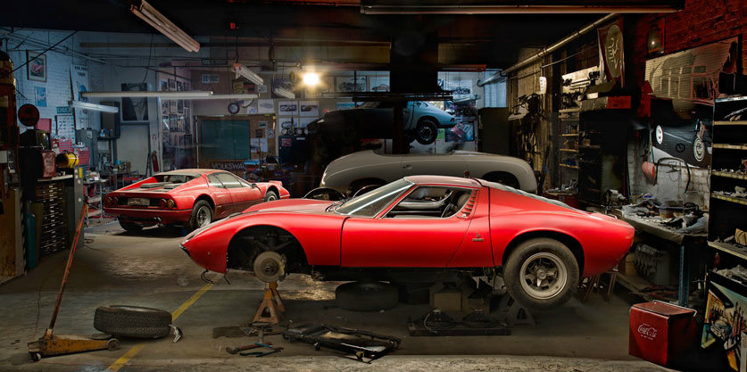 Vintage Lamborghini Garage