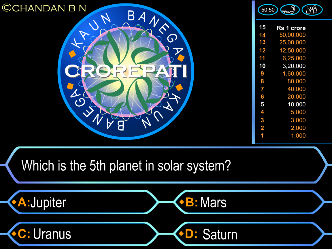 Who Wants To Be A Millionaire Game Template