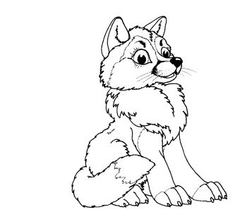 Wolf Coloring Book Pages