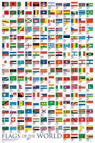 World Flags With Names Printable