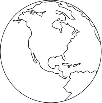 World Globe Black And White