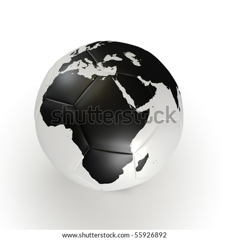 World Globe Black And White