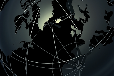 World Globe Black And White