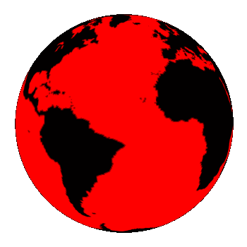 World Globe Black And White