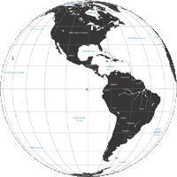 World Globe Black And White