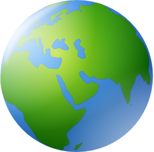 World Globe Clipart Black White