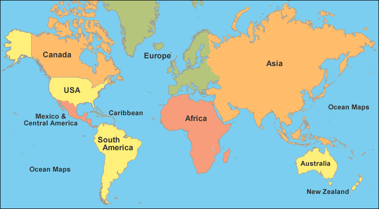 World Map With Countries