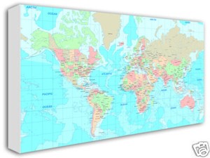 World Map With Countries And Cities