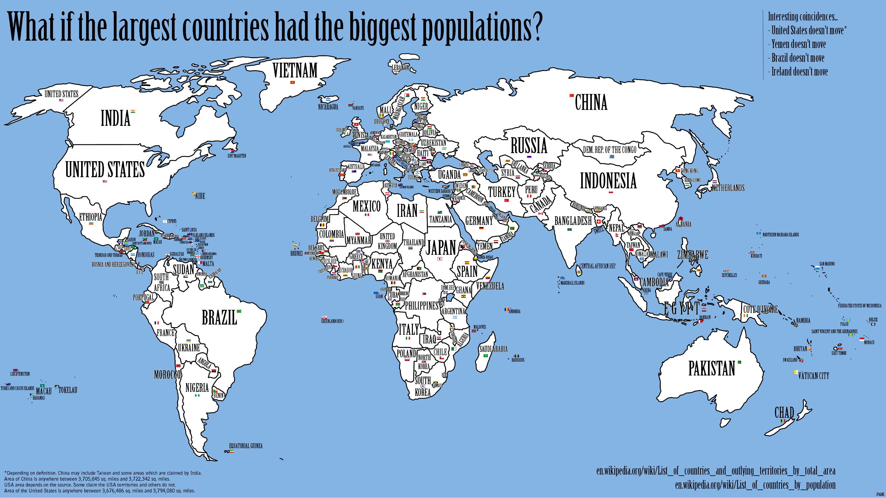 World Map With Countries And Cities