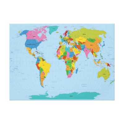 World Map With Countries And Cities Name