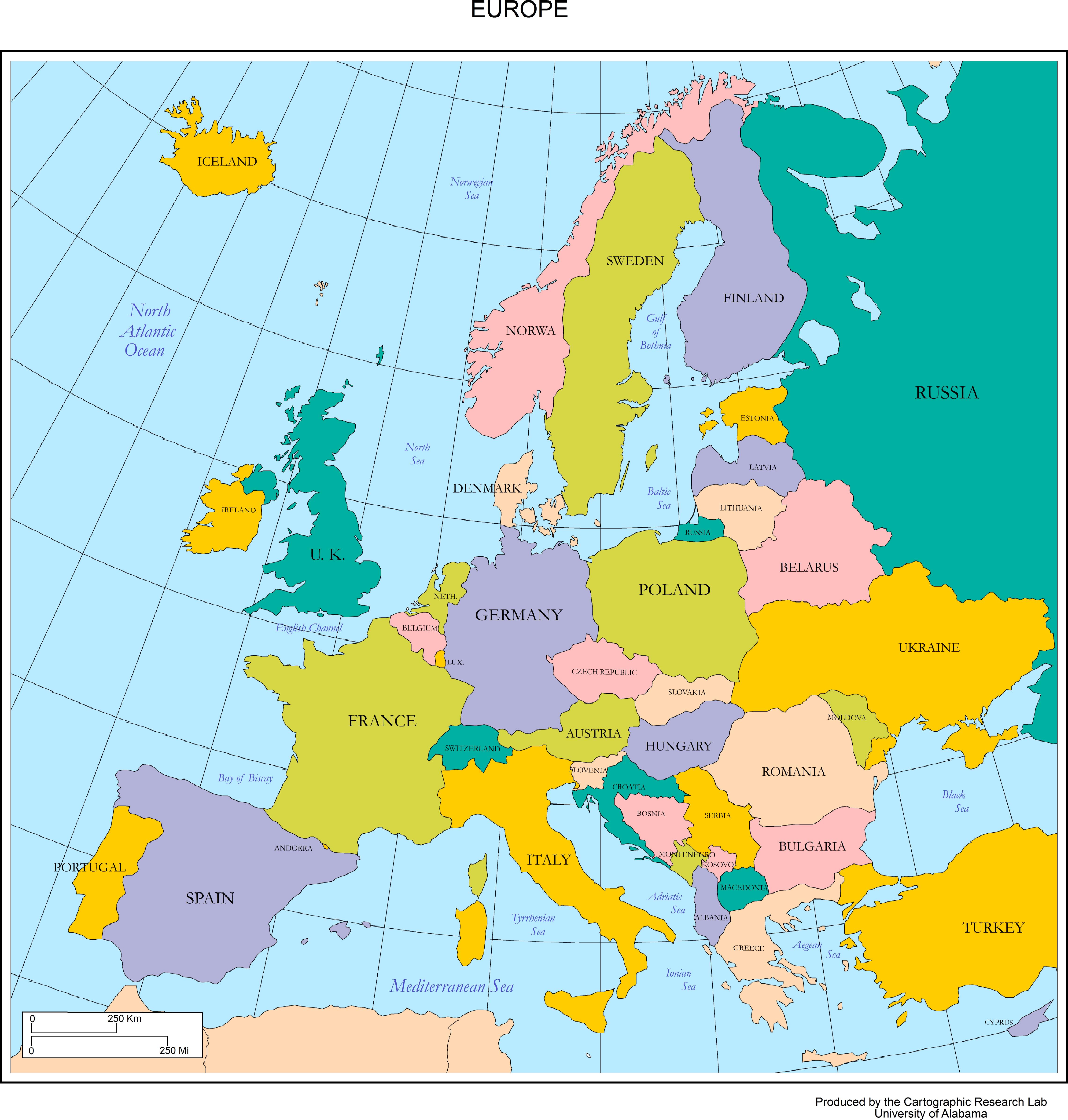 World Map With Countries Hd