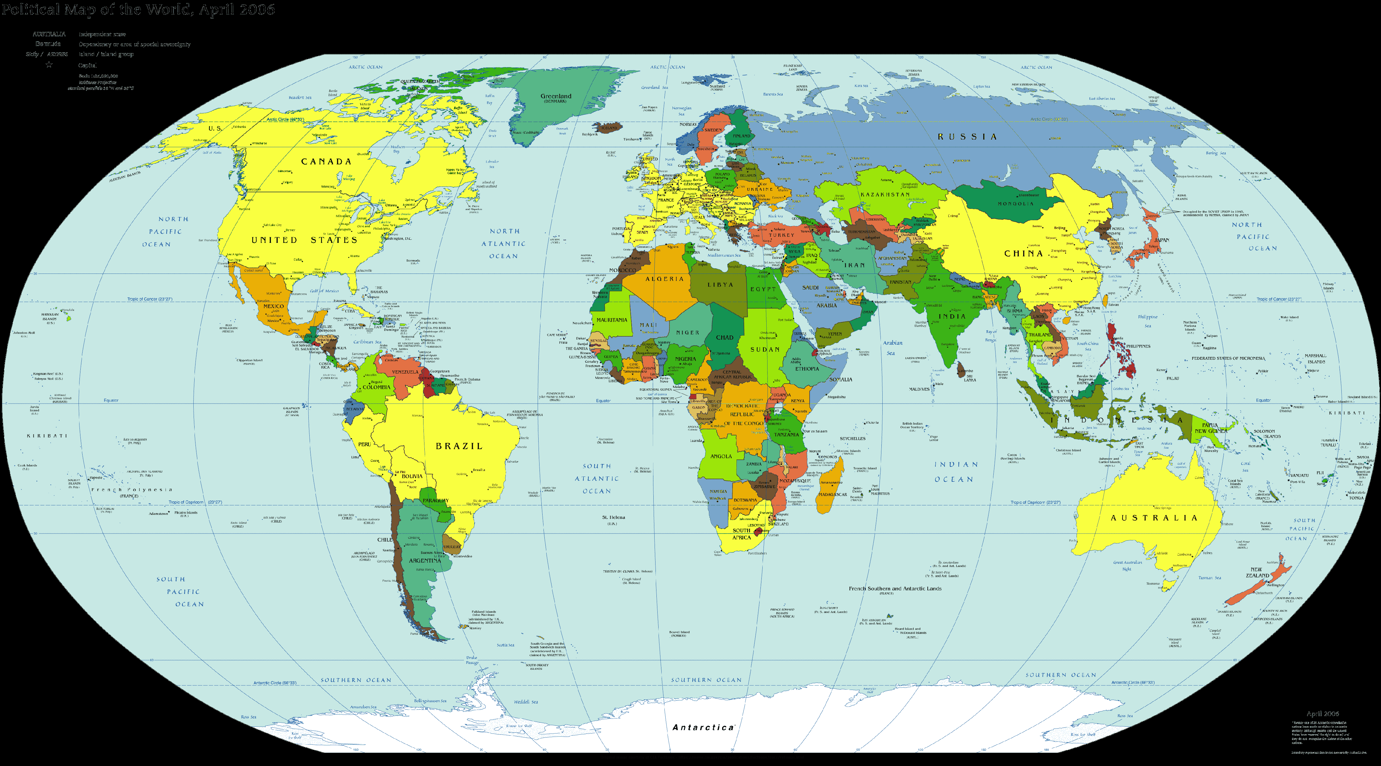 World Map With Countries Hd