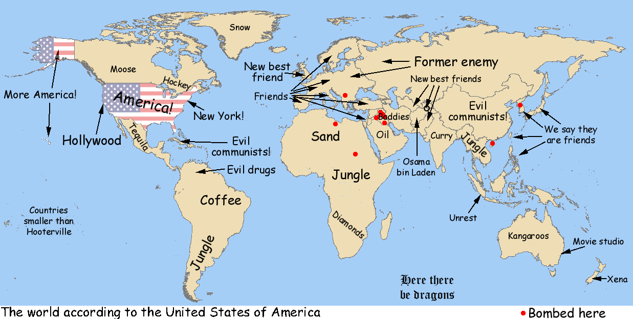 World Map With Countries Labelled