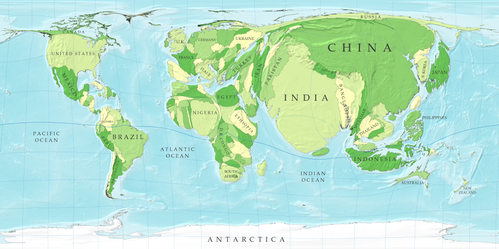 World Map With Countries Labelled