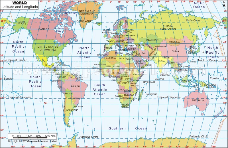 World Map With Countries Labelled