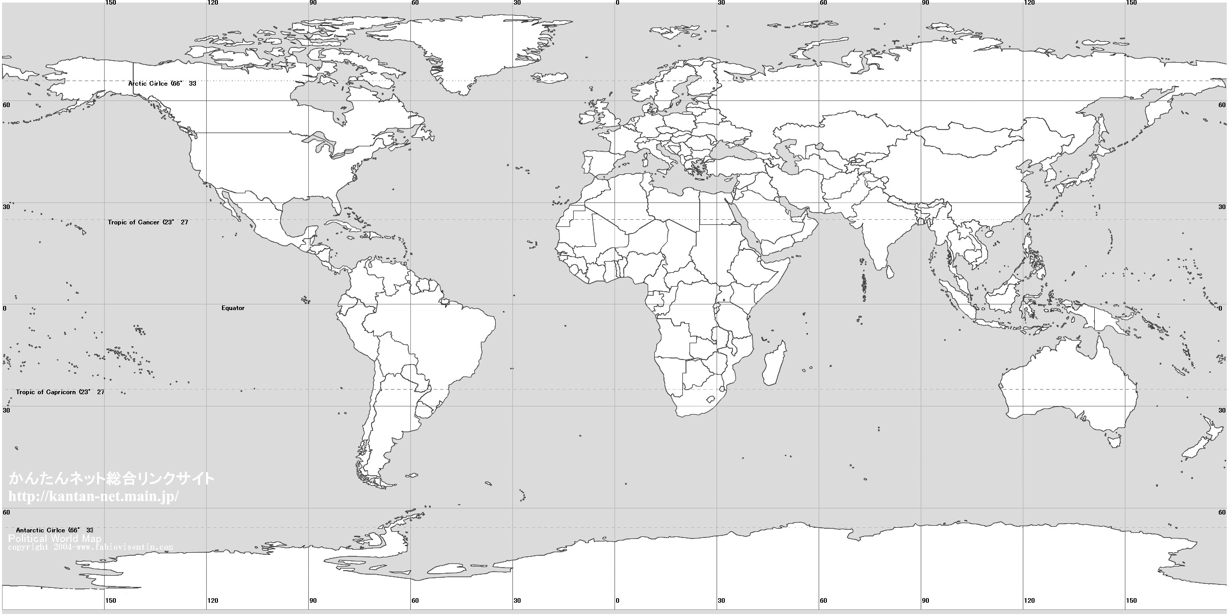 World Map With Countries Labelled
